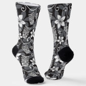CHAUSSETTE LUAU TIKI PATTERN (CHARCOAL) (Angulaire)