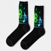 Chaussette Lucky Clover et notes musicales (Gauche)