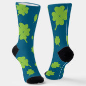 Chaussette Lucky Four Leaf Clover socks St. Patty’s day (Angulaire)