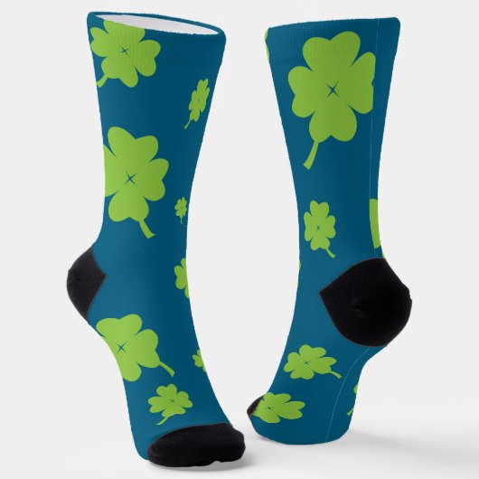 Chaussette Lucky Four Leaf Clover socks St. Patty’s day (Angulaire)