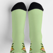 Chaussette Lucky Green Gnome sur vert clair (Haut)