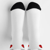 Chaussette Lucky Red Ladybug sur Chaussettes blanches (Haut)