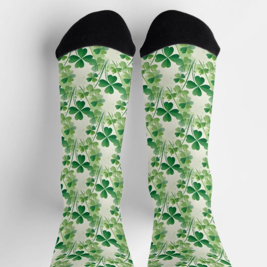 Chaussette Lucky St Patrick's Day Four Leaf Clover (Haut)