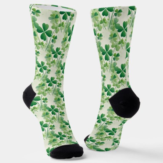 Chaussette Lucky St Patrick's Day Four Leaf Clover (Angulaire)