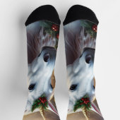 Chaussette Lumière des neiges : La licorne de Noël enchantée (Haut)