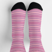 Chaussette Lumière personnalisée Rose foncé Violet pêche rayu (Haut)