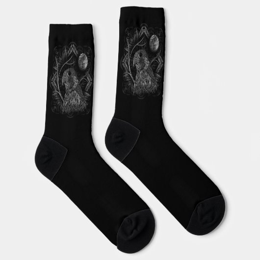 Chaussette Lune pleine du faucon (Droite)