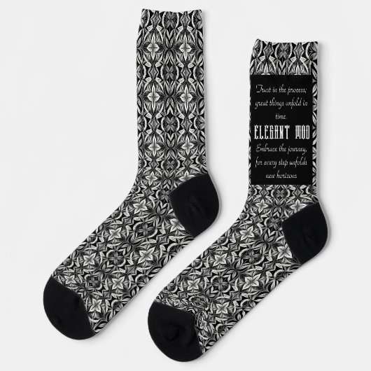 Chaussette L'unité du noir et blanc (Gauche)