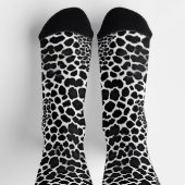 Chaussette Luxe Moderne Léopard Blanc Elégante Collection (Haut)