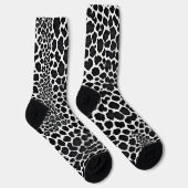 Chaussette Luxe Moderne Léopard Blanc Elégante Collection (Droite)