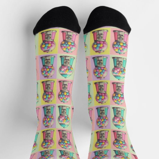 Chaussette Machine à Bubblegum rétro (Haut)
