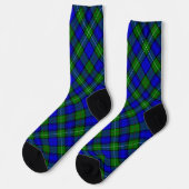 Chaussette MacKenzie tartan bleu vert plaid (Gauche)