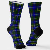 Chaussette Macneil de Barra tartan bleu vert plaid (Angulaire)