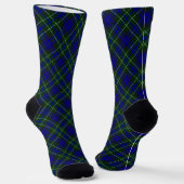 Chaussette Macneil de Colonsay tartan bleu vert plaid (Angulaire)