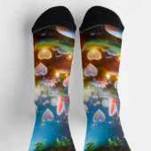 Chaussette Magical Glowing Flowers Heart Garden (Haut)