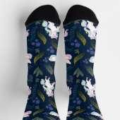 Chaussette Magical Unicorn Night Forest Seamless Pattern (Haut)