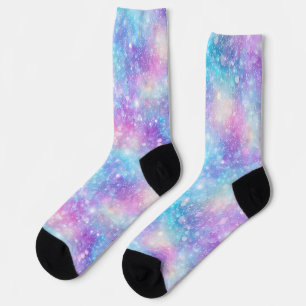 Chaussette Magnifique Fond Iridescent Coloré Pailleté