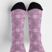 Chaussette magnifique patchwork lilas traditionnel (Haut)