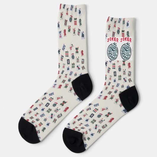 Chaussette MahJong tuiles (symboles) conception (Gauche)