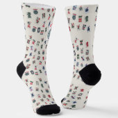 Chaussette MahJong tuiles (symboles) conception (Angulaire)