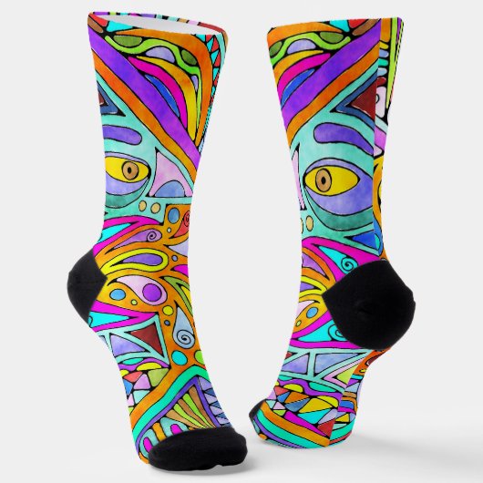 Chaussette Main Tirée Par EDDArt - Blah Blah Blah 1 (Angulaire)