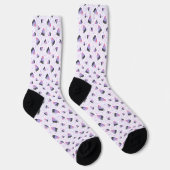 Chaussette Maïs de Halloween Violet Fantaisiste (Droite)