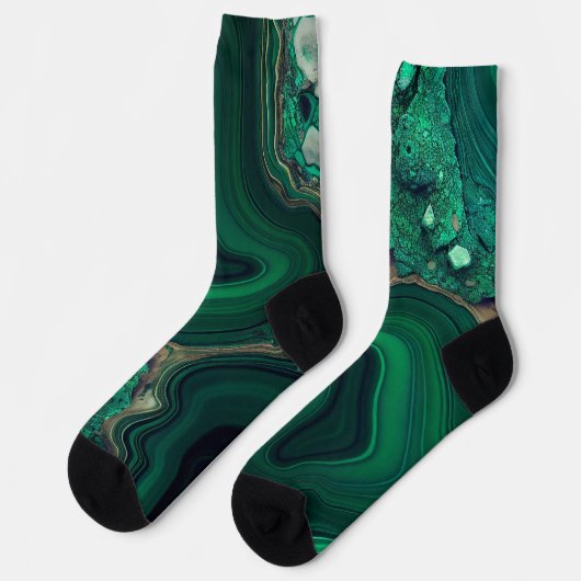 Chaussette Malachite Cu6CO3(OH)2 (Gauche)