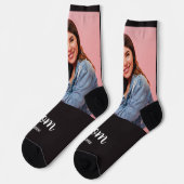 Chaussette Maman a établi un script photo noir (Gauche)