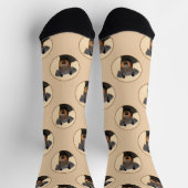 Chaussette Manchester Terrier Peinture Art animal original (Haut)