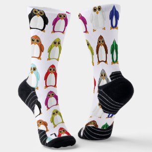 Chaussette Manchot motif coloré – Animal arc-en-ciel amusant 