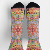 Chaussette Mandala arc-en-ciel en hexagone (Haut)