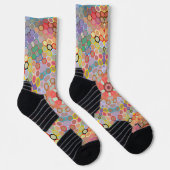 Chaussette Mandala arc-en-ciel en hexagone (Droite)