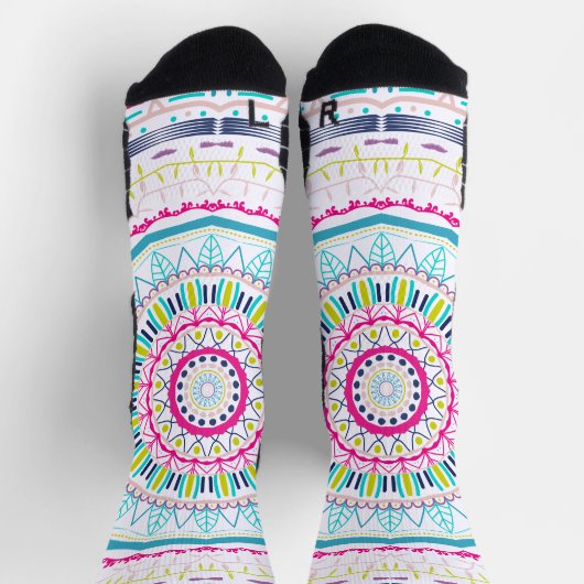 Chaussette mandala coloré (Haut)