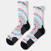 Chaussette mandala coloré (Gauche)