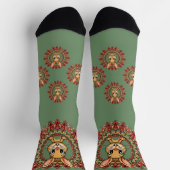 Chaussette Mandala de lapin vert (Haut)
