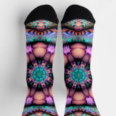 Chaussette Mandala floral psychédélique fractal (Haut)