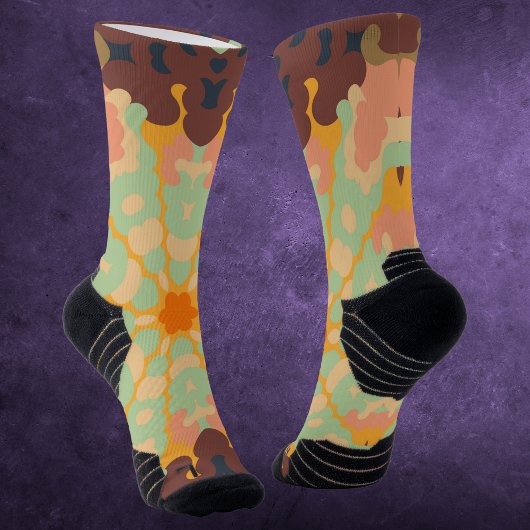 Chaussette Mandala Green Orange et Jaune