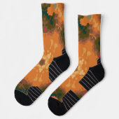 Chaussette Mandala Orange et Jaune (Gauche)