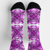 Chaussette mandala rose Abstrait, papillon psychédélique (Haut)