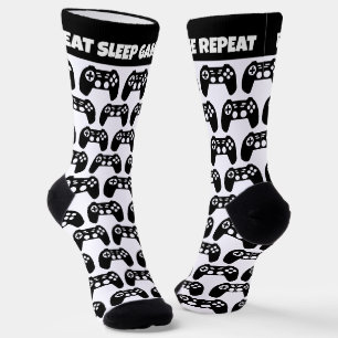 Chaussette Manger Dormir Jeu Répéter chaussettes drôles cadea
