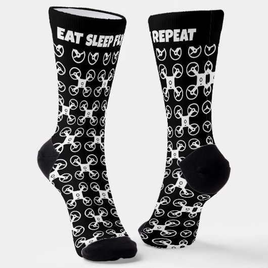 Chaussette Mangez Sleep Fly Répétez des chaussettes drôles po (Angulaire)