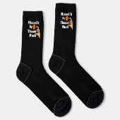Chaussette Manqué de Juste Beaucoup Orange Pickleball Drôle (Droite)