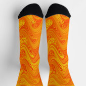 Chaussette Marbling Orange Yellow Red Pattern (Haut)