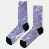 Chaussette Marbre Abstrait numérique Boho Eclectique doux vio (Gauche)