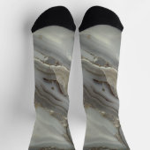 Chaussette Marbre Gris avec Veine d'Or (Haut)