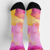Chaussette Marbre rose et jaune (Haut)