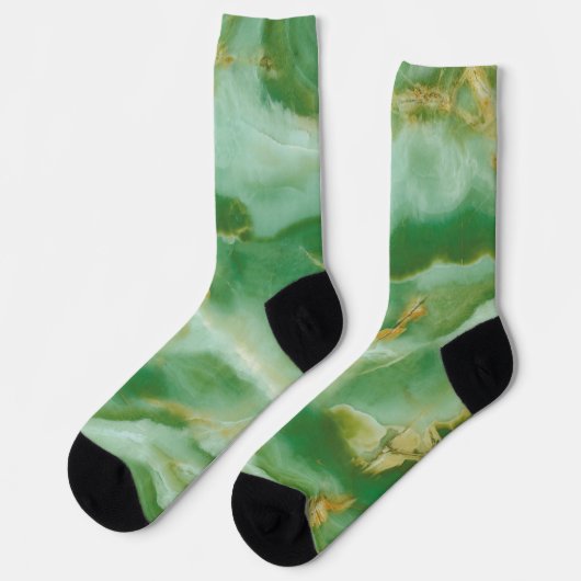 Chaussette Marbre vert et or (Gauche)