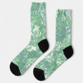 Chaussette Marbre Vert Monochrome (Gauche)