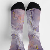 Chaussette Marbre violet et or (Haut)