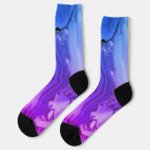 Chaussette Marbre Violet Exotique (Gauche)